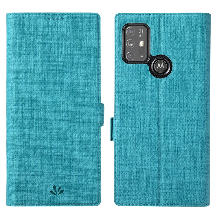 For Motorola Moto G30 / G10 ViLi K Series Shockproof TPU + PU Leather Magnetic Buckle Horizontal Flip Case with Card Slots & Wallet & Holder(Blue) - Motorola Cases by ViLi | Online Shopping UK | buy2fix