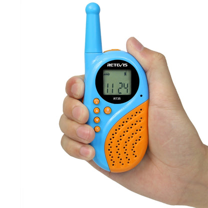 1 Pair RETEVIS RT-35 0.5W US Frequency 462.550-467.7125MHz 22CHS Children Handheld Walkie Talkie(Blue) - Children by RETEVIS | Online Shopping UK | buy2fix