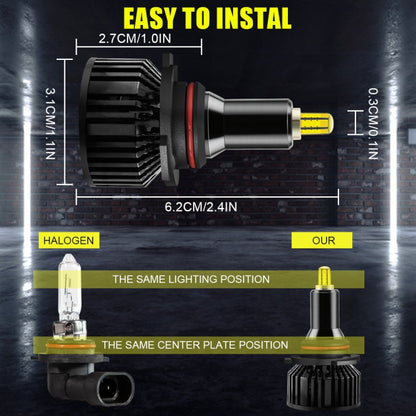 V8 9012 2 PCS DC10-32V / 30W / 6000K / 3800LM IP65 Waterproof Car LED Headlight - In Car by buy2fix | Online Shopping UK | buy2fix