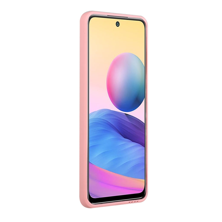 For Xiaomi Redmi Note 10 Pro Card Slot Design Shockproof TPU Protective Case(Pink) - Xiaomi Accessories by buy2fix | Online Shopping UK | buy2fix