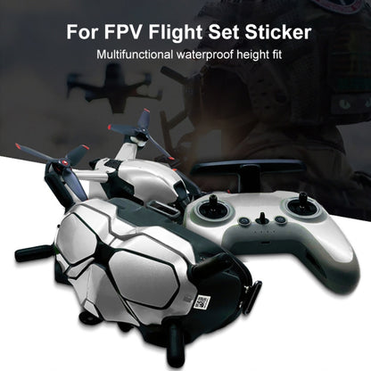 FPV-TZ-SF 4 in 1 Waterproof Anti-Scratch Decal Skin Wrap Stickers Personalized Film Kits for DJI FPV Drone & Goggles V2 & Remote Control & Rocker(Fluorescent Gold) - DJI & GoPro Accessories by buy2fix | Online Shopping UK | buy2fix