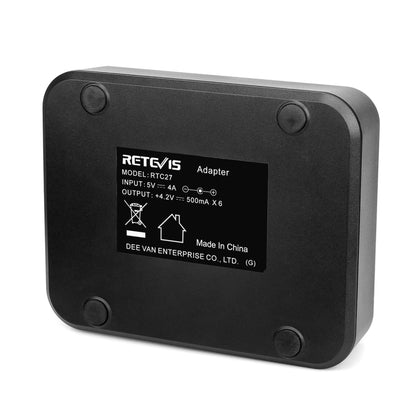 RETEVIS RTC27 Multi-function Six-Way Walkie Talkie Charger for Retevis RT27, US Plug - Batteries & Chargers by RETEVIS | Online Shopping UK | buy2fix