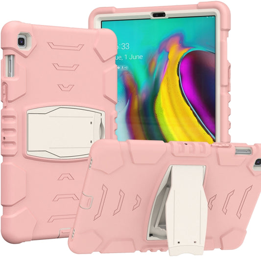 3-Layer Protection Screen Frame + PC + Silicone Shockproof Combination Case with Holder For Samsung Galaxy Tab S5e T720(Cherry Blossoms Pink) - Tab S5E 10.5 T720 / T725 by buy2fix | Online Shopping UK | buy2fix