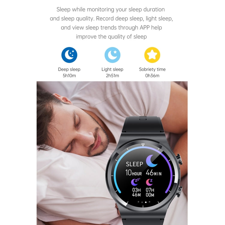 GT69 1.3 inch IPS Touch Screen IP67 Waterproof Bluetooth Earphone Smart Watch, Support Sleep Monitoring / Heart Rate Monitoring / Bluetooth Call(Silver Steel Band) - Smart Watches by buy2fix | Online Shopping UK | buy2fix