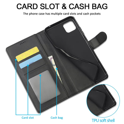 For Samsung Galaxy A22 5G LC.IMEEKE Calf Texture Horizontal Flip Leather Case with Holder & Card Slots & Wallet(Black) - Galaxy Phone Cases by LC.IMEEKE | Online Shopping UK | buy2fix