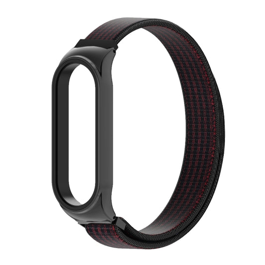 For Xiaomi Mi Band 6 / 5 / 4 / 3 Mijobs CS Breathable Nylon Watch Band(Black Red) - Watch Bands by MIJOBS | Online Shopping UK | buy2fix