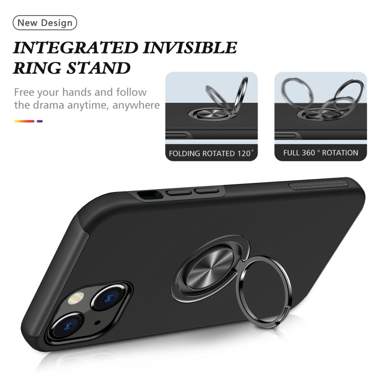 For iPhone 13 Pro Max Magnetic Ring Kickstand Shockproof Phone Case (Black) - iPhone 13 Pro Max Cases by buy2fix | Online Shopping UK | buy2fix