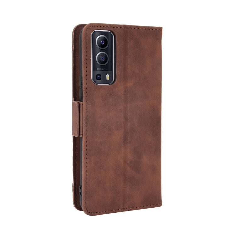 For vivo Y72 5G / iQOO Z3 5G Skin Feel Calf Pattern Horizontal Flip Leather Case with Holder & Card Slots & Photo Frame(Brown) - vivo Cases by buy2fix | Online Shopping UK | buy2fix