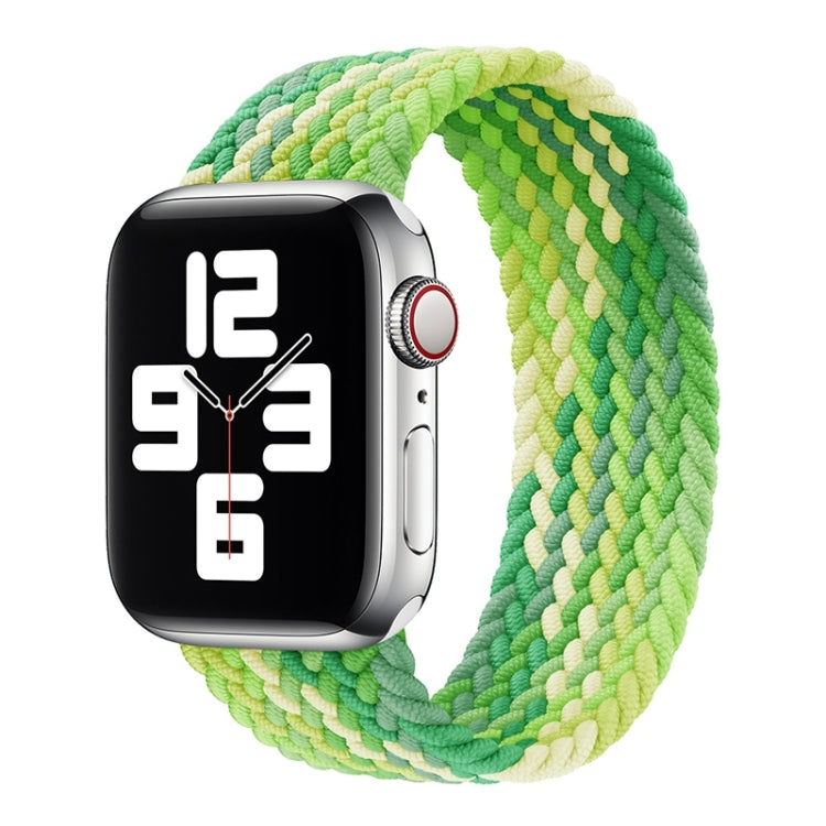 Single Loop Weaving Nylon Watch Band, Size: S 135mm For Apple Watch Series 9&8&7 41mm / SE 3&SE 2&6&SE&5&4 40mm / 3&2&1 38mm(Lime) - Watch Bands by buy2fix | Online Shopping UK | buy2fix