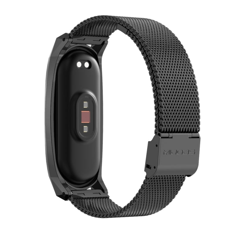 For Xiaomi Mi Band 6 / 5 / 4 / 3 Mijobs Milan Buckle GT Metal Stainless Steel Watch Band(Black) - Watch Bands by MIJOBS | Online Shopping UK | buy2fix