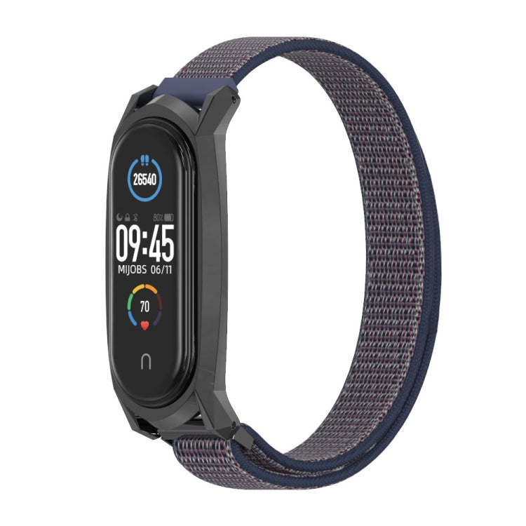 For Xiaomi Mi Band 6 / 5 / 4 / 3 Mijobs GT Nylon Loop Watch Band(Midnight Blue Black) - Watch Bands by MIJOBS | Online Shopping UK | buy2fix