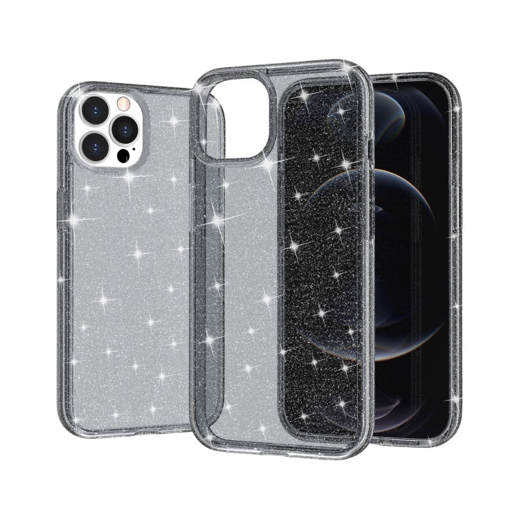 For iPhone 13 Pro Shockproof Terminator Style Glitter Powder Protective Case (Grey) - iPhone 13 Pro Cases by buy2fix | Online Shopping UK | buy2fix