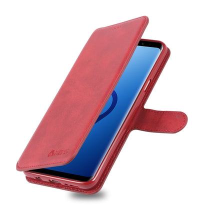 For Galaxy S9 AZNS Calf Texture Magnetic Horizontal Flip PU Leather Case with Holder & Card Slots & Photo Frame(Red) - Galaxy Phone Cases by AZNS | Online Shopping UK | buy2fix