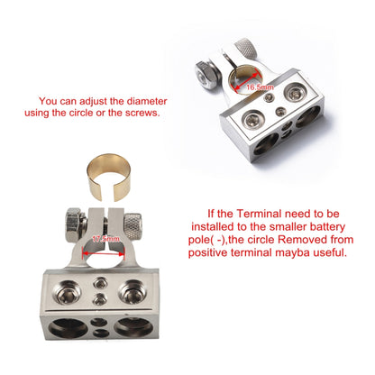 A1121 2 PCS Universal Dual Positive or Negative Battery Terminal Kit - In Car by buy2fix | Online Shopping UK | buy2fix