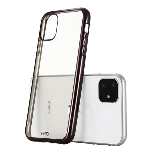 For iPhone 11 Pro GEBEI Plating TPU Shockproof Protective Case(Black) - iPhone 11 Pro Cases by GEBEI | Online Shopping UK | buy2fix