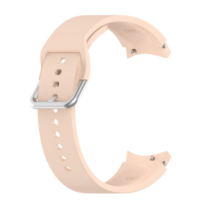 For Samung Galaxy Watch4 40mm / 44mm Silicone Silver Round Buckle Watch Band(Light Pink) - Smart Wear by buy2fix | Online Shopping UK | buy2fix