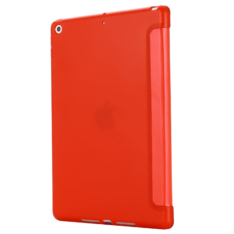For iPad 10.2 2021 / 2020 / 2019 GEBEI Shockproof Horizontal Flip Leather Case with Three-folding Holder(Red) - iPad 10.2 Cases by GEBEI | Online Shopping UK | buy2fix