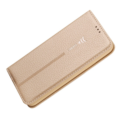 For iPhone XR GEBEI PU+TPU Horizontal Flip Protective Case with Holder & Card Slots(Gold) - More iPhone Cases by GEBEI | Online Shopping UK | buy2fix