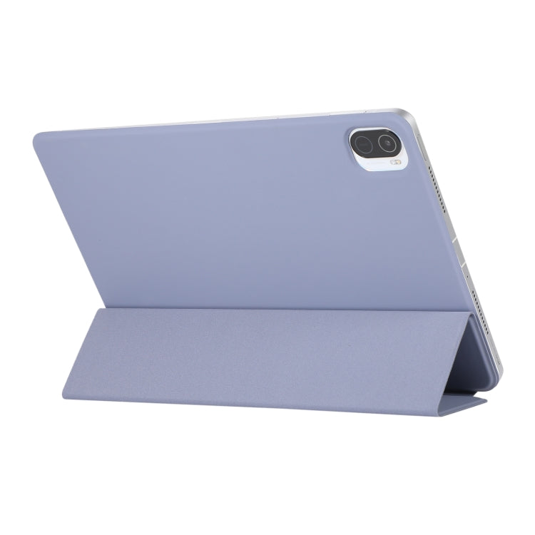 For Xiaomi Pad 5 / Pad 5 Pro Solid Color Magnetic Horizontal Flip Leather Case with Holder(Grey) - Xiaomi Accessories by buy2fix | Online Shopping UK | buy2fix