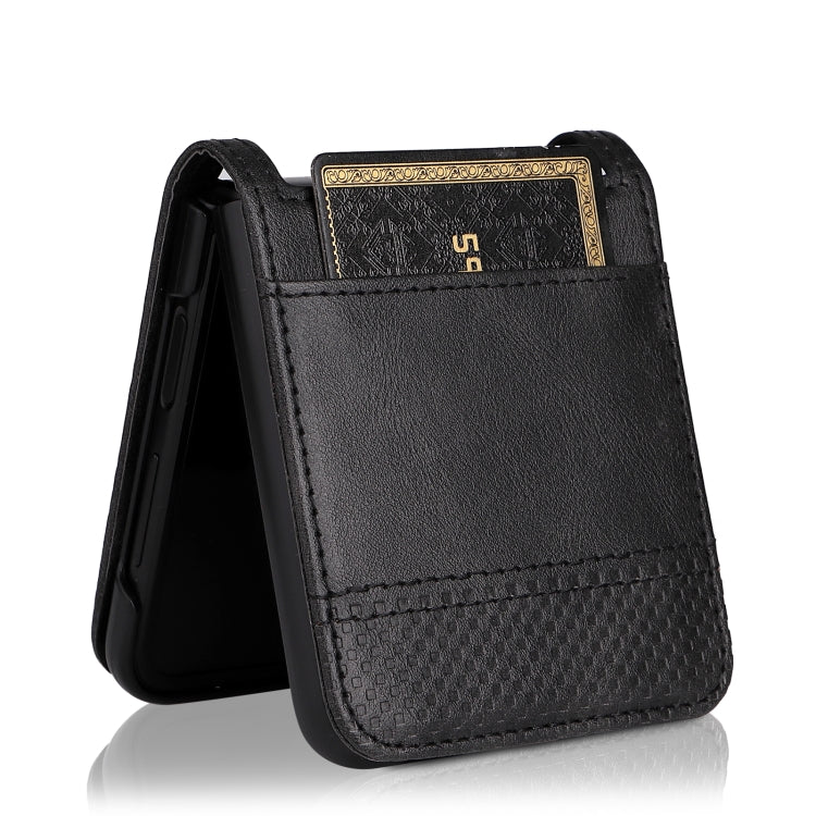 For Samsung Galaxy Z Flip3 5G Retro Crazy Horse Texture Leather Case with Card Slots(Black) - Samsung Accessories by buy2fix | Online Shopping UK | buy2fix