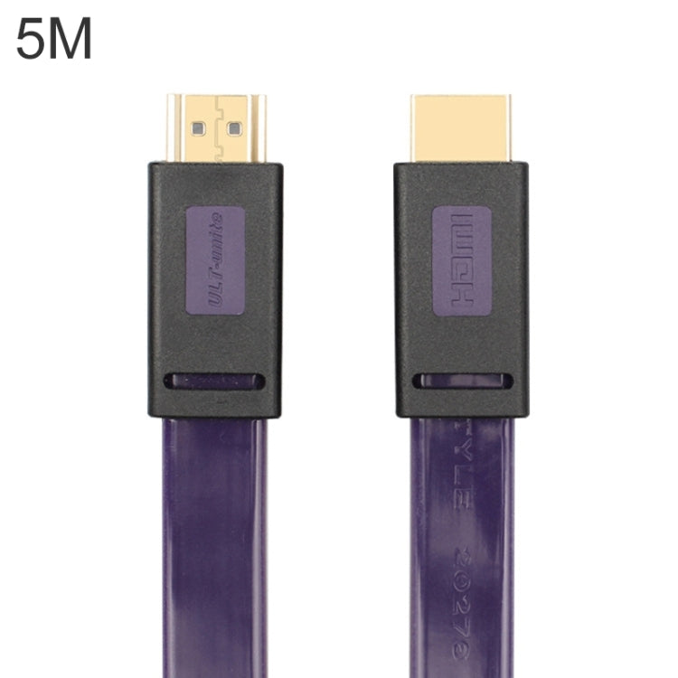 ULT-unite 4K Ultra HD Gold-plated HDMI to HDMI Flat Cable, Cable Length:5m(Transparent Purple) - Cable by ult-unite | Online Shopping UK | buy2fix