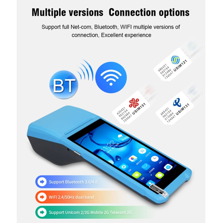 POS-6100 5.5 inch Handheld Android Smart Scan Code Cash Register Thermal Printing Machine PDA Terminal, US Plug - Consumer Electronics by buy2fix | Online Shopping UK | buy2fix