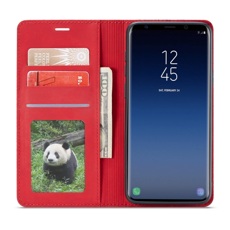 For Galaxy S9 Forwenw Dream Series Oil Edge Strong Magnetism Horizontal Flip Leather Case with Holder & Card Slots & Wallet & Photo Frame(Red) - Galaxy Phone Cases by Forwenw | Online Shopping UK | buy2fix