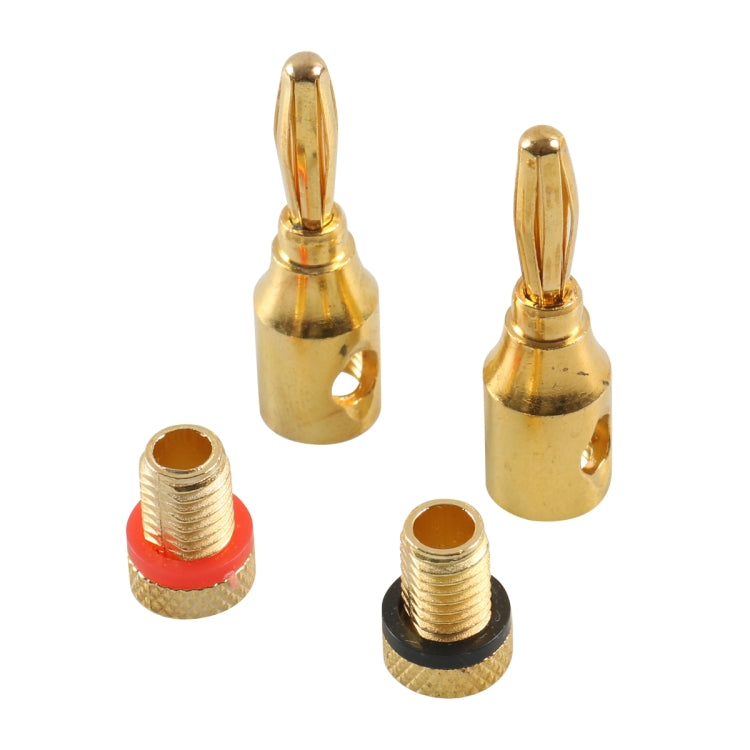 A6520 12 in 1 Car Gold-plated Red and Black 4mm Banana Head Audio Plug - In Car by buy2fix | Online Shopping UK | buy2fix