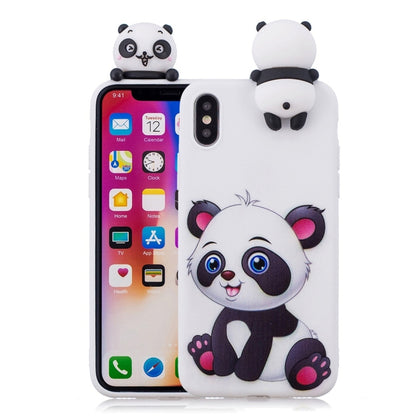 For iPhone X / XS Shockproof Cartoon TPU Protective Case(Panda) - More iPhone Cases by buy2fix | Online Shopping UK | buy2fix