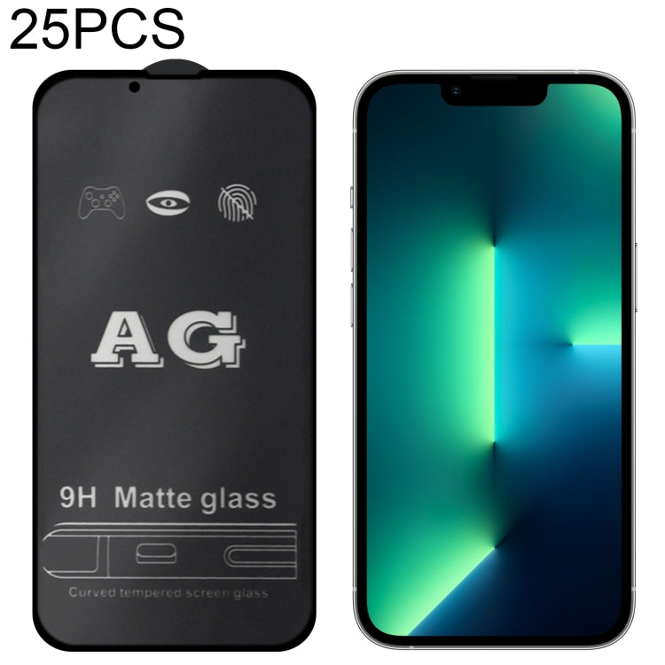 For iPhone 13 Pro Max 25pcs AG Matte Frosted Full Cover Tempered Glass Film - iPhone 13 Pro Max Tempered Glass by buy2fix | Online Shopping UK | buy2fix