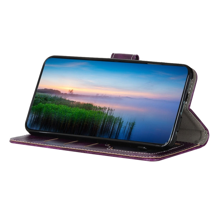 For Motorola Edge X30 Retro Crazy Horse Texture Horizontal Flip Leather Phone Case(Purple) - Motorola Cases by buy2fix | Online Shopping UK | buy2fix