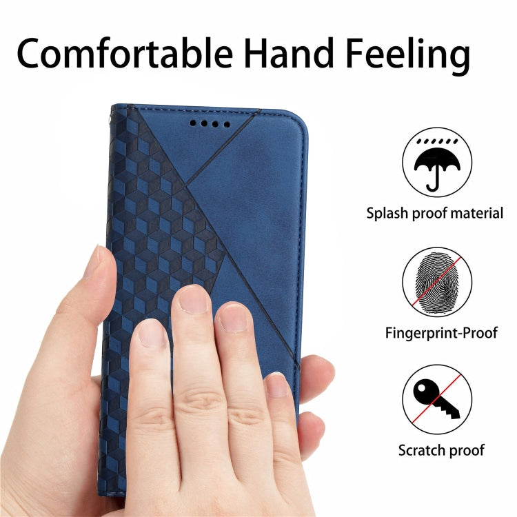 For Motorola Edge 20 Lite Skin Feel Magnetic Leather Phone Case(Blue) - Motorola Cases by buy2fix | Online Shopping UK | buy2fix