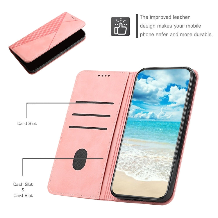 For Motorola Edge 20 Lite Skin Feel Magnetic Leather Phone Case(Rose Gold) - Motorola Cases by buy2fix | Online Shopping UK | buy2fix