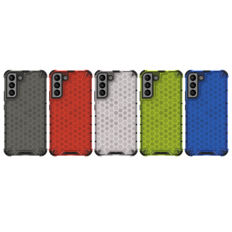 For Samsung Galaxy S22+ 5G Honeycomb PC + TPU Phone Case(White) - Galaxy S22+ 5G Cases by buy2fix | Online Shopping UK | buy2fix