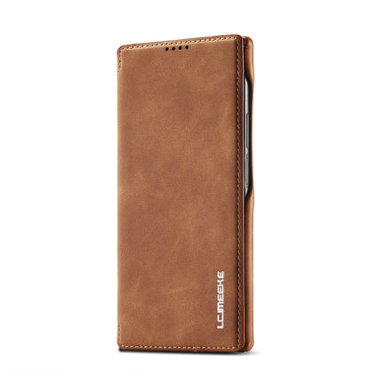 For Samsung Galaxy S22 Ultra 5G LC.IMEEKE Hon Ancient Series Horizontal Flip Leather Phone Case(Brown) - Galaxy S22 Ultra 5G Cases by LC.IMEEKE | Online Shopping UK | buy2fix