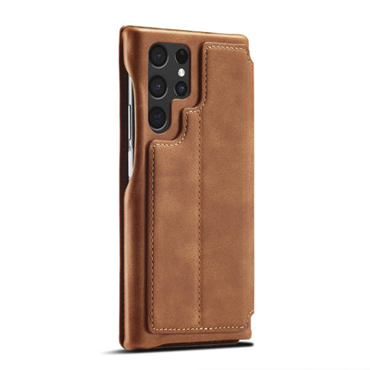 For Samsung Galaxy S22 Ultra 5G LC.IMEEKE Hon Ancient Series Horizontal Flip Leather Phone Case(Brown) - Galaxy S22 Ultra 5G Cases by LC.IMEEKE | Online Shopping UK | buy2fix