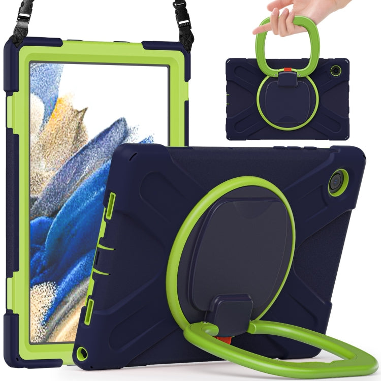 For Samsung Galaxy Tab A8 10.5 2021 Silicone + PC Tablet Case(Navy Blue + Lime) - Other Galaxy Tab PC by buy2fix | Online Shopping UK | buy2fix