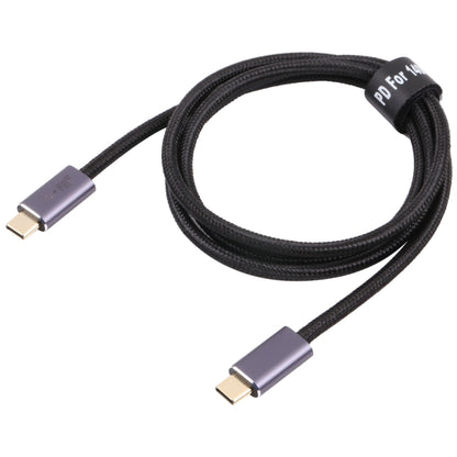 140W USB 2.0 USB-C / Type-C Male to USB-C / Type-C Male Braided Data Cable, Cable Length:1.5m(Black) - Computer & Networking by buy2fix | Online Shopping UK | buy2fix