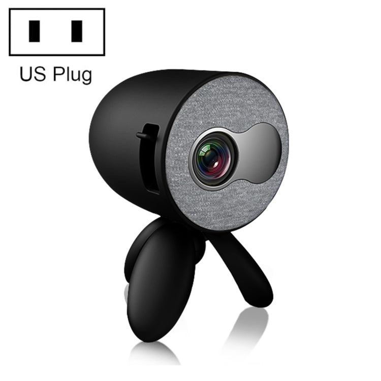 YG220 Same Screen Version Children Projector Mini LED Portable Home Speaker Projector, Plug Type:US Plug(Black) - Consumer Electronics by buy2fix | Online Shopping UK | buy2fix