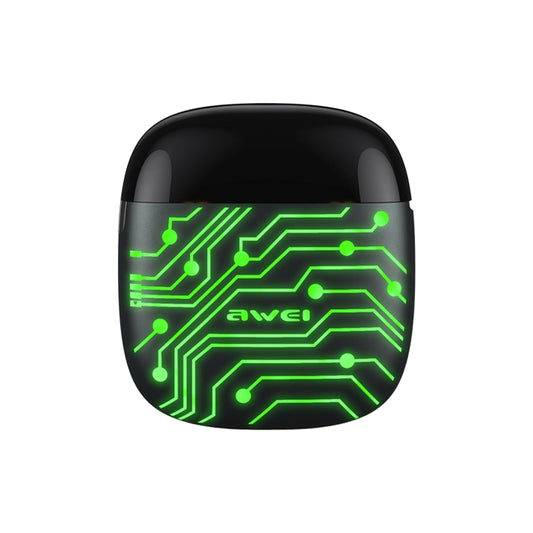 awei T28 PRO Gaming Wireless Bluetooth Earphone(Green) - Bluetooth Earphone by awei | Online Shopping UK | buy2fix