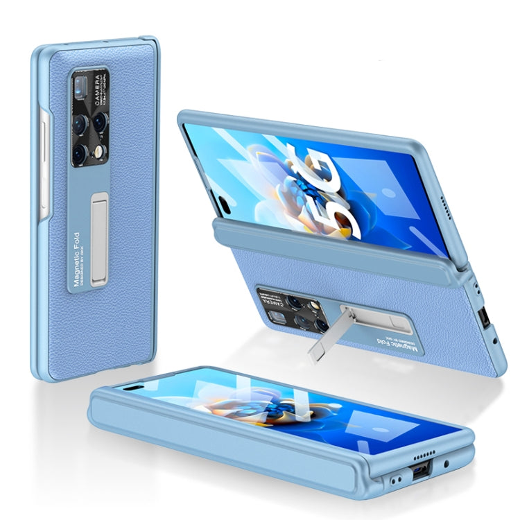 For Huawei Mate X2 GKK Magnetic PC + Leather Phone Flip Case with Holder(Blue) - Huawei Cases by GKK | Online Shopping UK | buy2fix