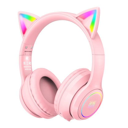 ONIKUMA B90 RGB Lighting Wireless Bluetooth Headphone (Pink) - Multimedia Headset by ONIKUMA | Online Shopping UK | buy2fix