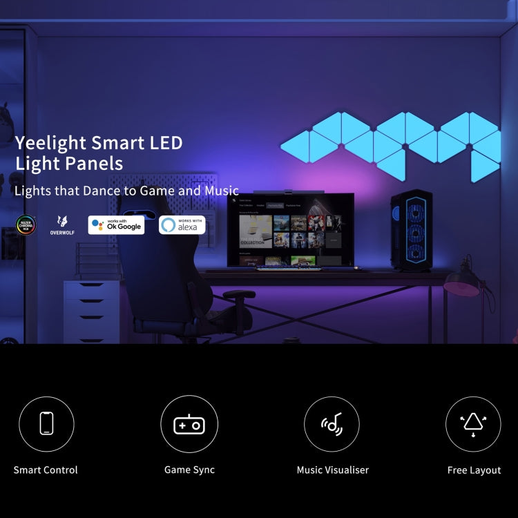 Original Xiaomi Yeelight Smart LED Light Panels Extension-3 PCS - Novelty Lighting by Xiaomi | Online Shopping UK | buy2fix
