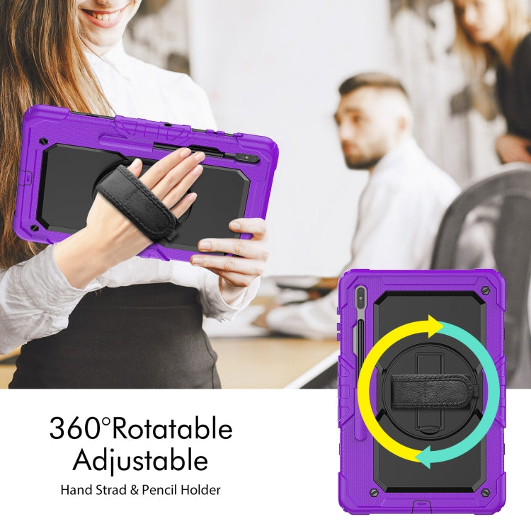 For Samsung Galaxy Tab S8+ 12.4 inch SM-X800 Silicone + PC Tablet Case(Purple+Black) - Galaxy Tab S8+ Cases by buy2fix | Online Shopping UK | buy2fix