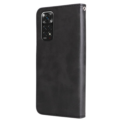 For Xiaomi Redmi Note 11 4G(Global)/Redmi Note 11s 4G(Global) Fashion Calf Texture Zipper Horizontal Flip Leather Case(Black) - Xiaomi Cases by buy2fix | Online Shopping UK | buy2fix