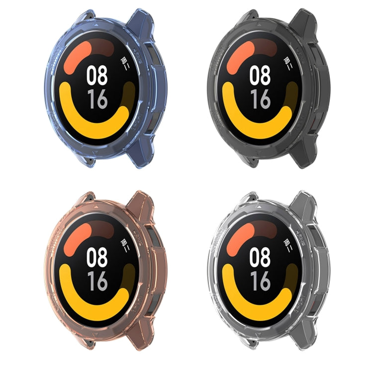 For Xiaomi Watch S1 Active / Watch Color 2 TPU Half-pack Watch Case(Transparent Black) - Watch Cases by buy2fix | Online Shopping UK | buy2fix