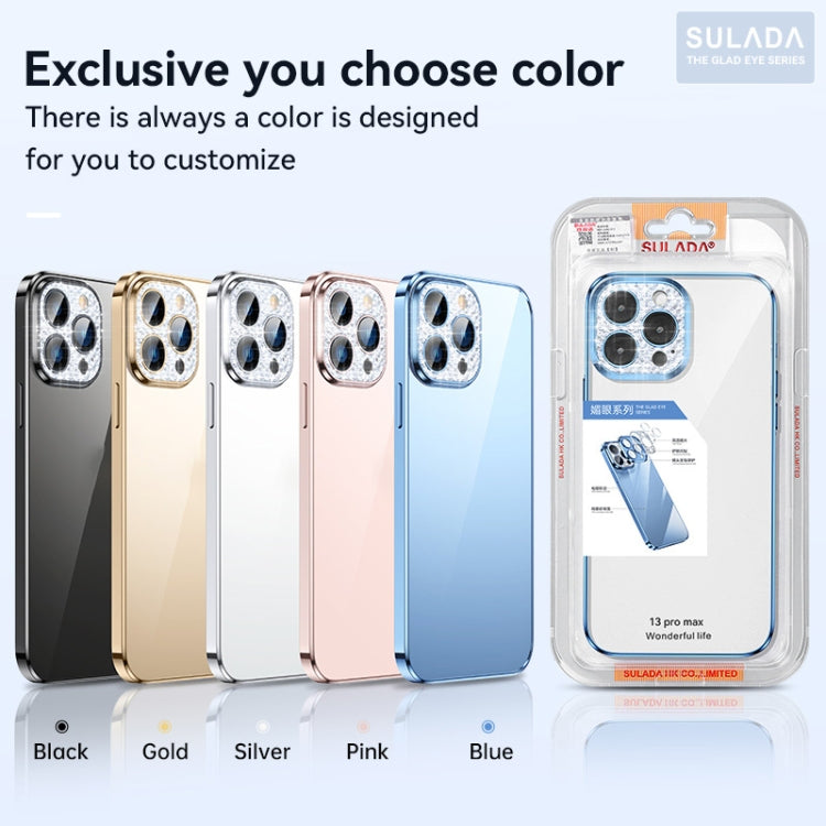 For iPhone 11 Pro Max SULADA Diamond Lens Protector Plated Frosted Case (Silver) - iPhone 11 Pro Max Cases by SULADA | Online Shopping UK | buy2fix