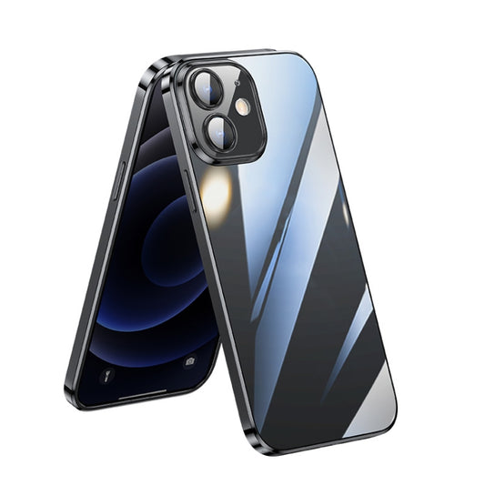 For iPhone 11 SULADA Lens Protector Plated Clear Case (Black) - iPhone 11 Cases by SULADA | Online Shopping UK | buy2fix