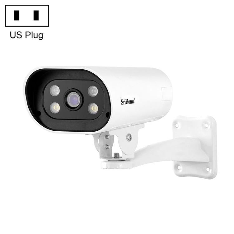 SriHome SH037B 4MP Full Color Night Vision IP66 Waterproof Bullet Camera, POE Version, US Plug - Bullet Camera by SriHome | Online Shopping UK | buy2fix