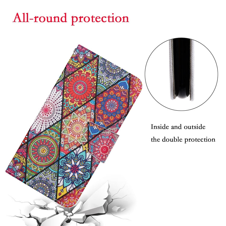 For Xiaomi Redmi 10C Colored Drawing Pattern Flip Leather Case(Diamond Totem) - Xiaomi Accessories by buy2fix | Online Shopping UK | buy2fix